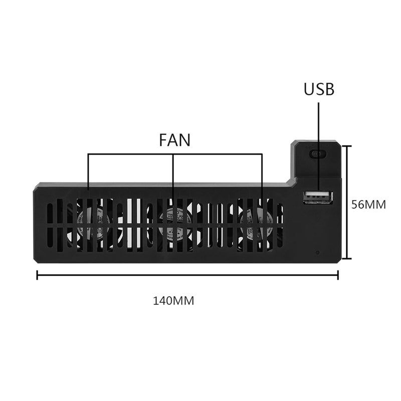 HEITIGN One X One Games 15×6×4 Portable Heat Reducing USB External Cooling Fan Side Mounted for One X Game Console - Image 2